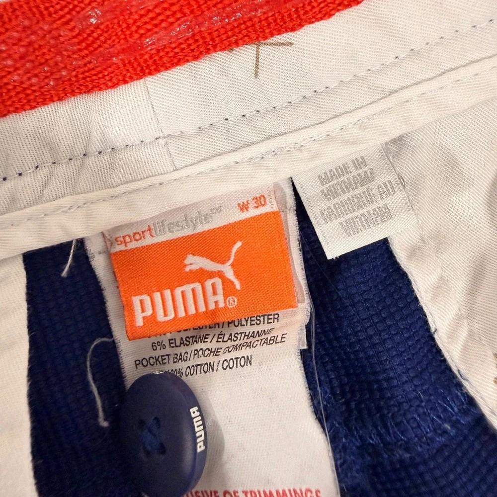 Puma Sportlifestyle Shorts Men 30‎ Pre-Owned Performance Blue Stretch Golf Logo